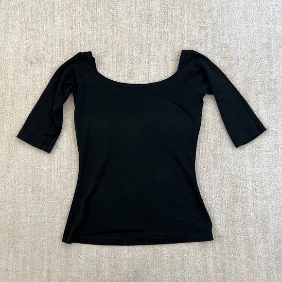 Betsy Johnson Black Knit Top M - Picture 4 of 9